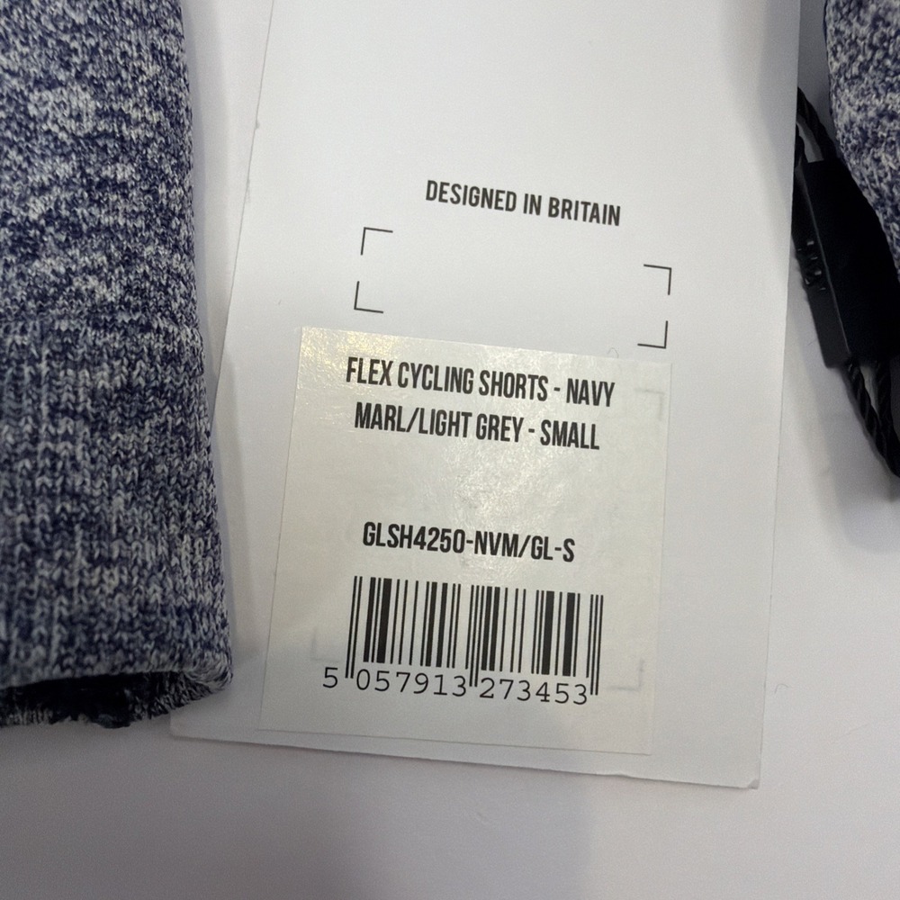 GYMSHARK‎ Women's High Waisted Flex Shorts Navy  and Gray Size Small Gym Workout - Picture 4 of 9